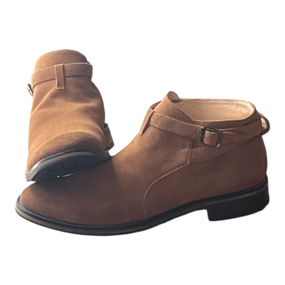 English Laundry Suede Chelsea Boots Brown Ankle Pull On Men's Size 10.5